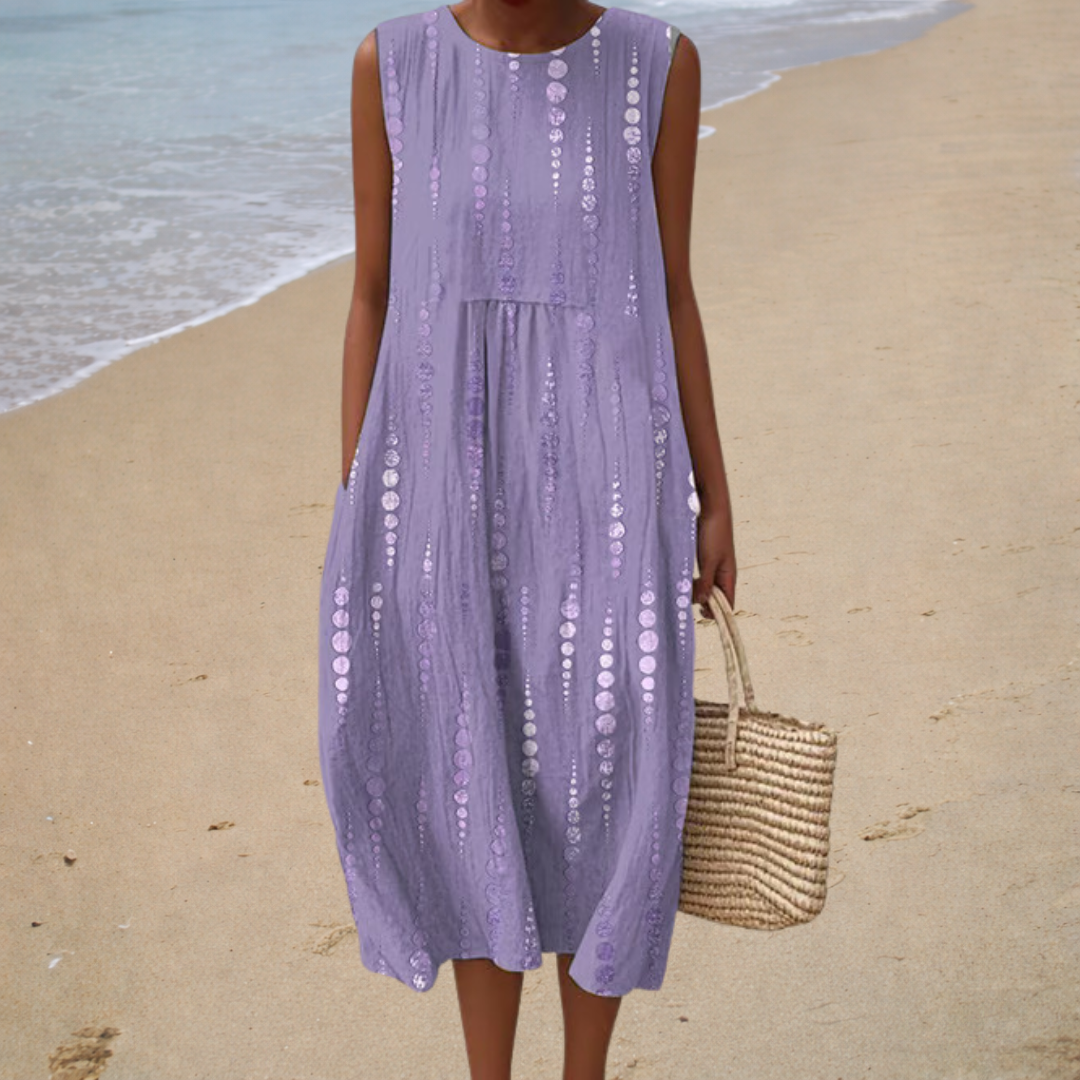 Ivy – Lavender Sleeveless Midi Dress