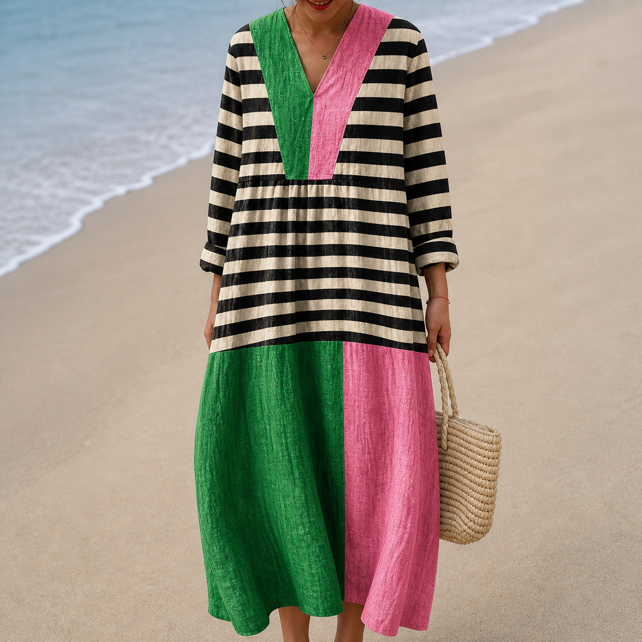 Matilda – Striped Colour Block Dress