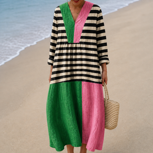 Matilda – Striped Colour Block Dress