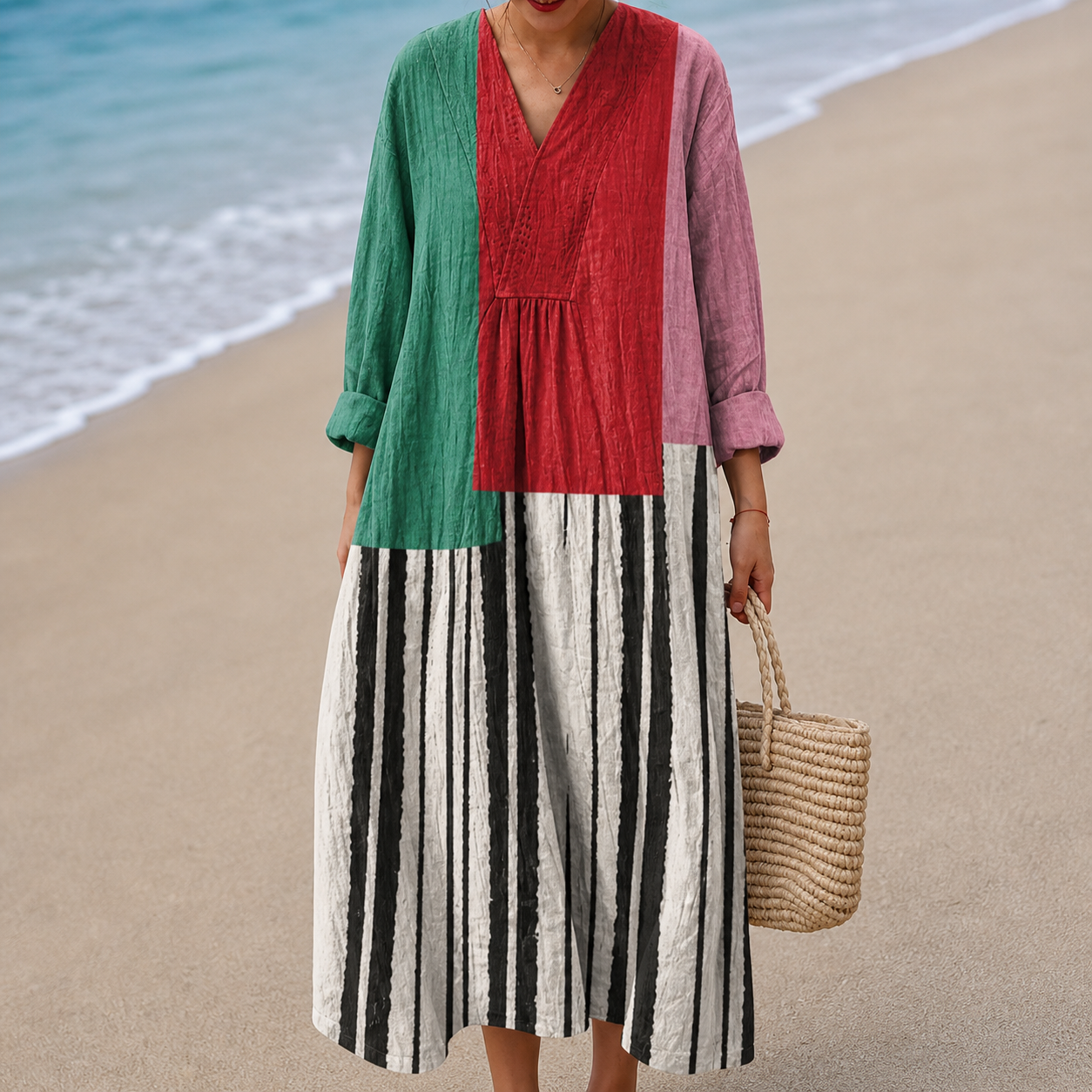 Evie – Colour Block Maxi Dress