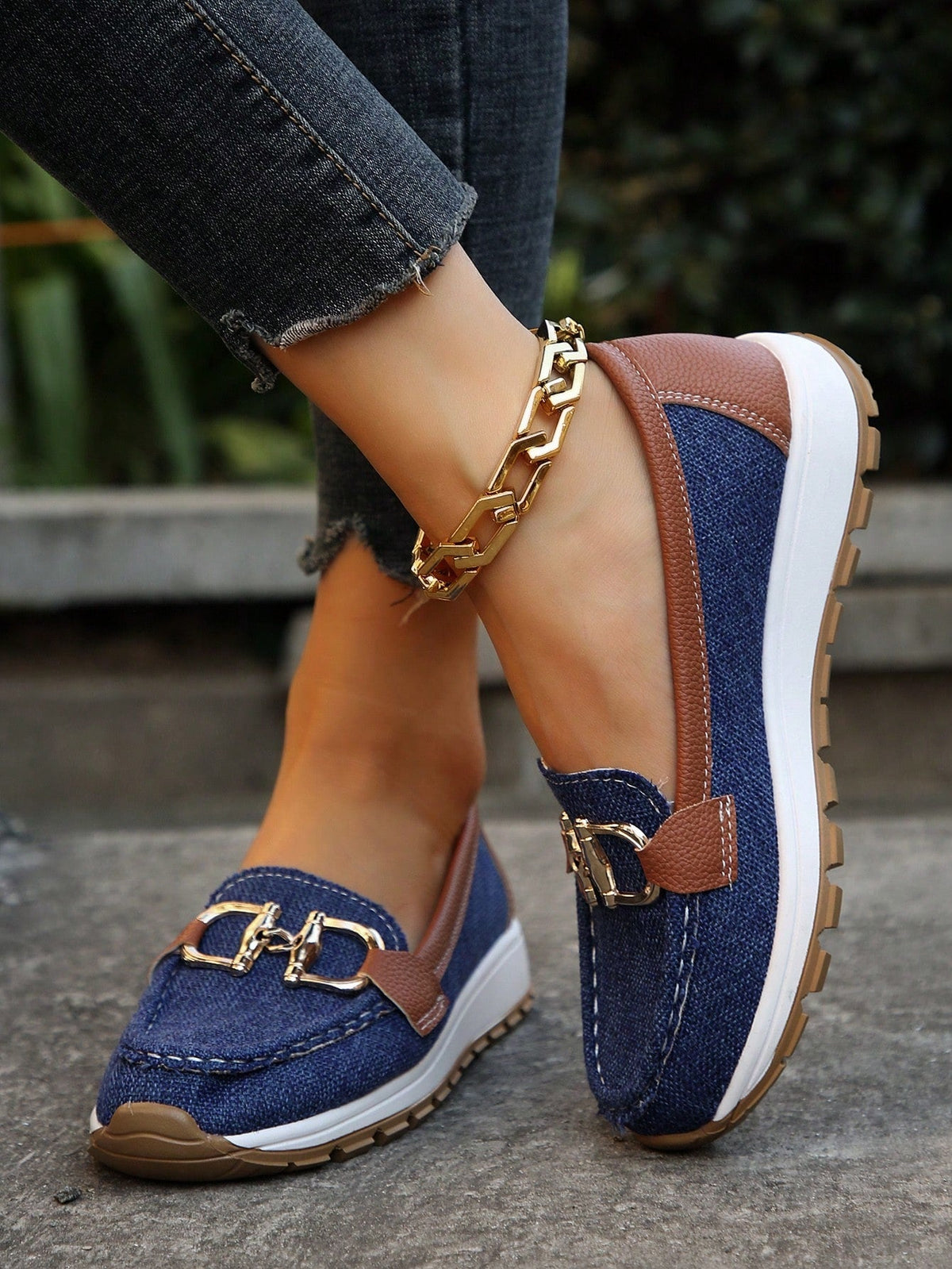 Ellie Flat Moccasins with Buckle