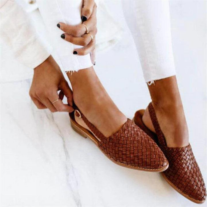 Honora™ - Chic Woven Slingback Sandals