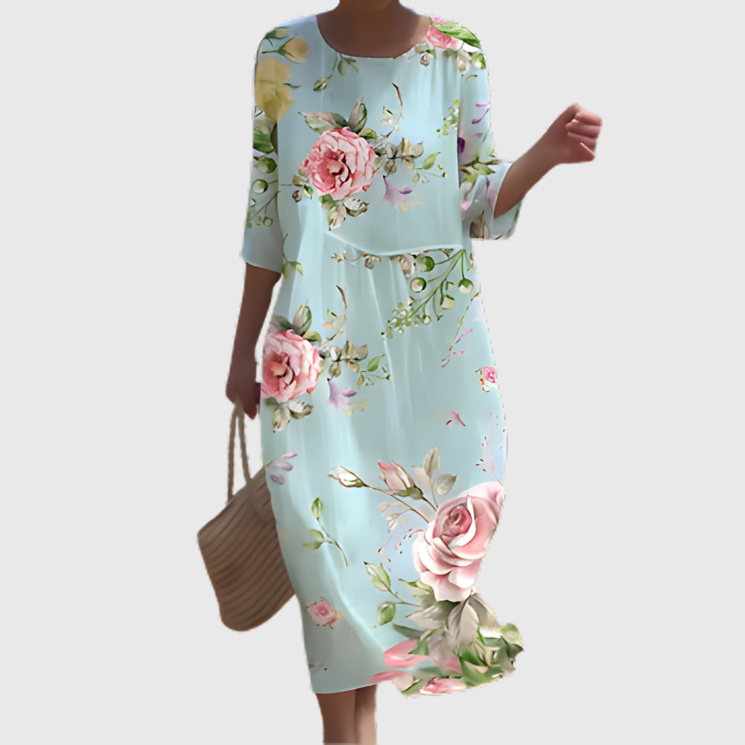 Molly – Rose Print Summer Dress