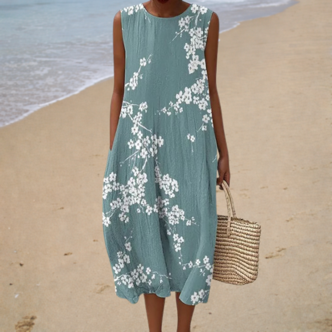 Bella – Floral Sleeveless Summer Dress