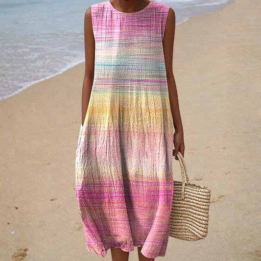 Isla – Pastel Sleeveless Summer Dress