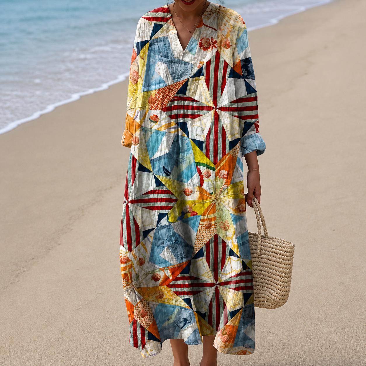Poppy – Abstract Print Summer Dress
