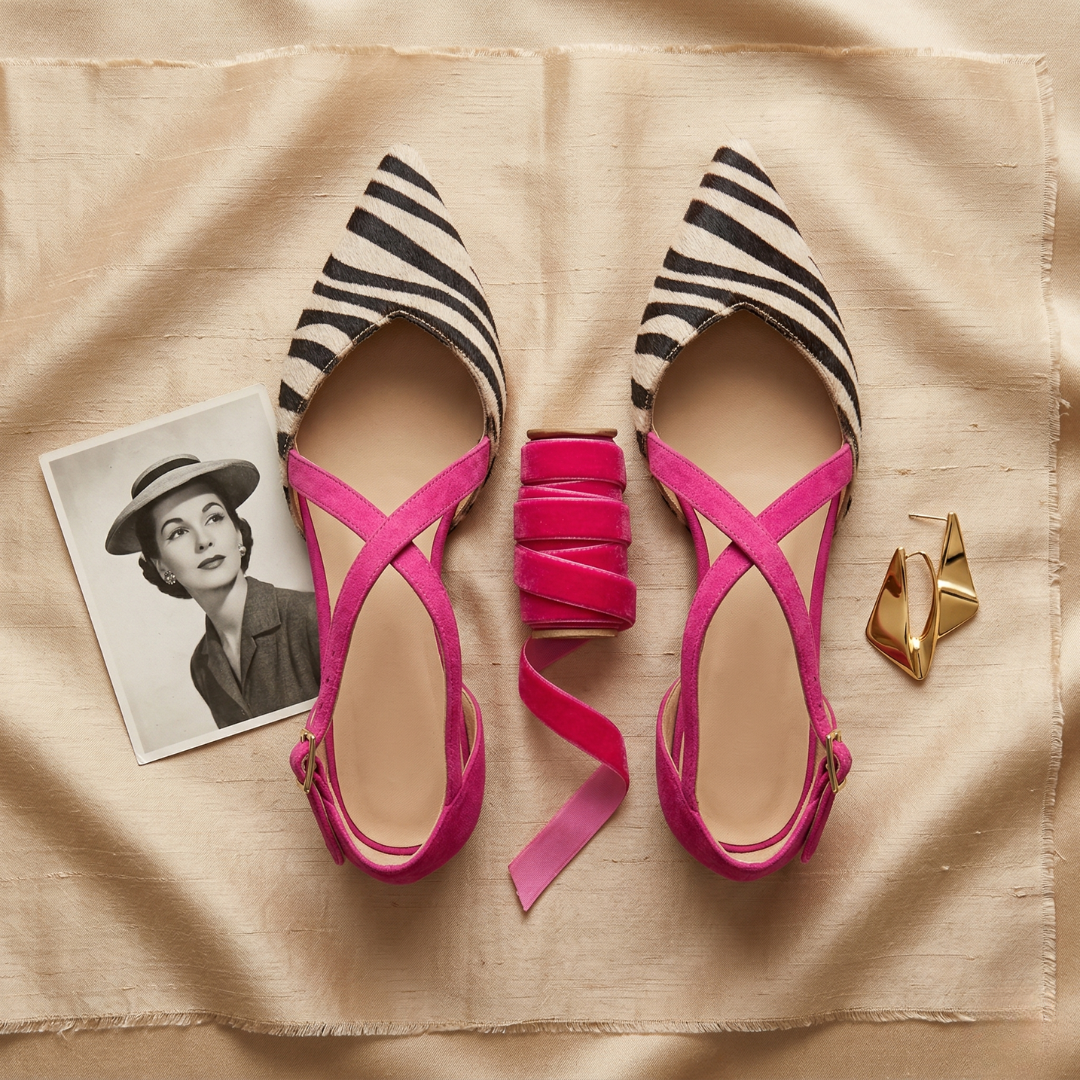 Fern Ballet Flats with Straps