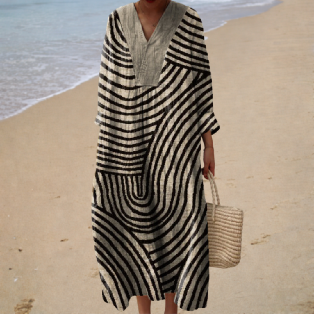 Scarlett – Swirl Print Midi Dress