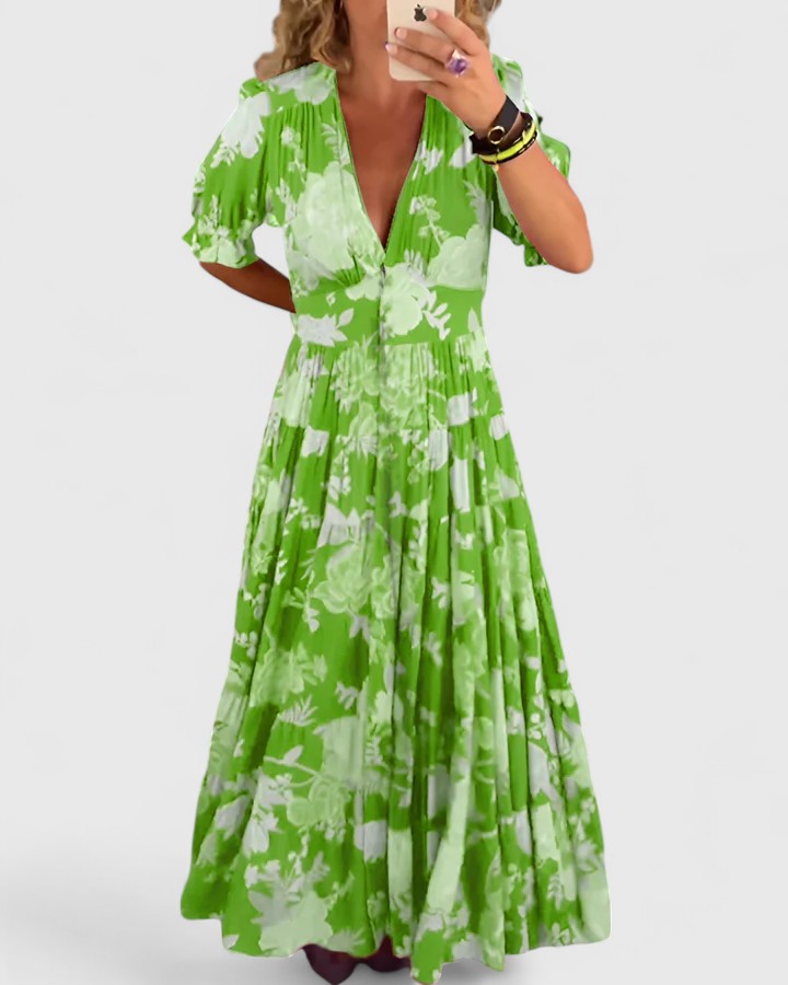 Miriam | Floral Dress with V-Neck