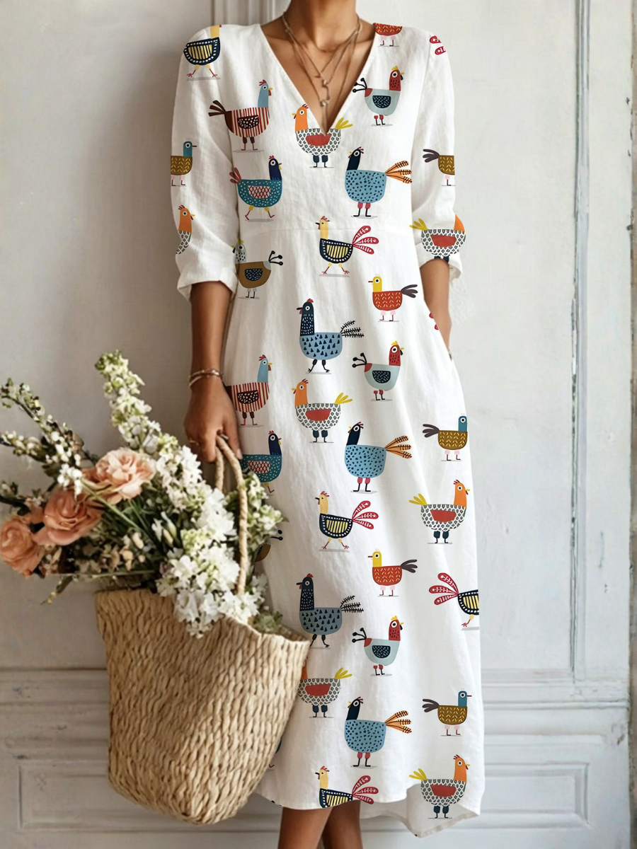 Camila™ | Playful Print Maxi Dress