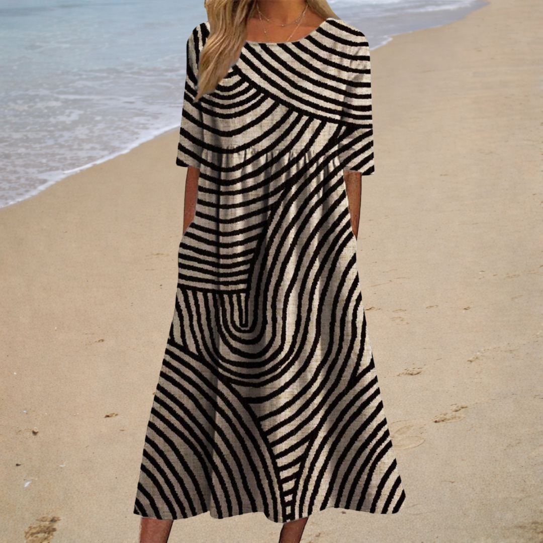 Rosie – Rose Print Flowy Dress