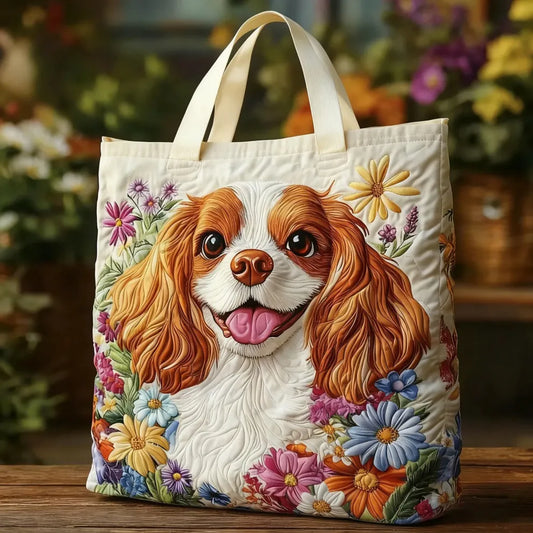 Blossom Pup | Handmade Quilted Tote
