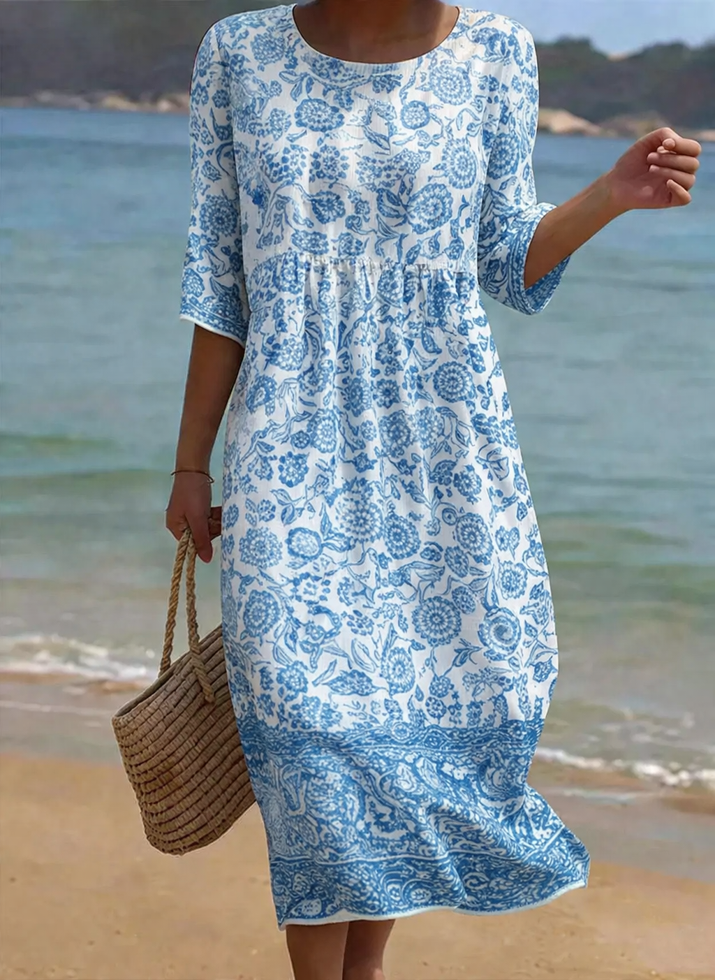 Nancy | Elegant Floral Pattern Dress