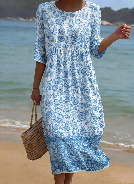 Nancy | Elegant Floral Pattern Dress