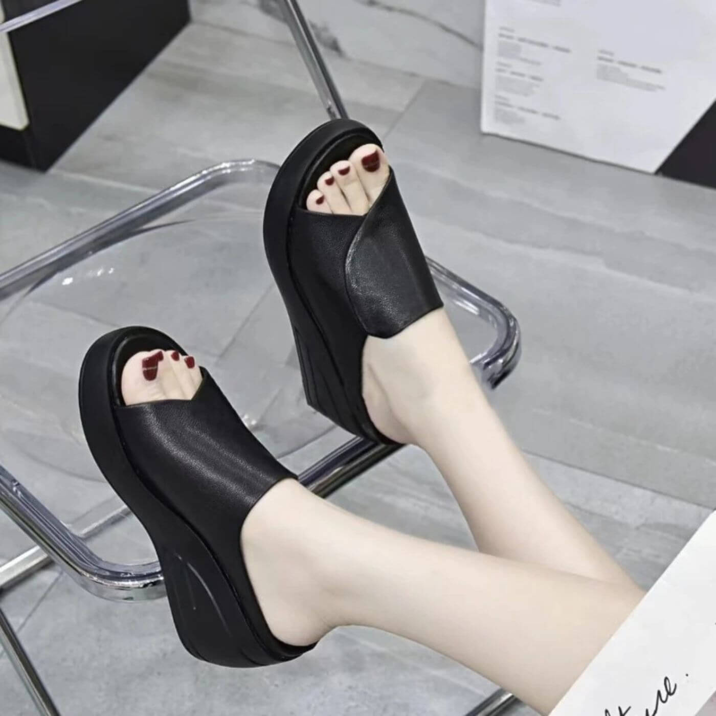Eliza | Orthopaedic Slip-on Wedge Sandals
