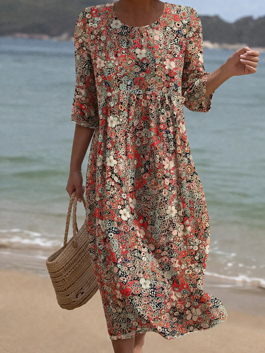 Queenie | Elegant Floral Pattern Dress