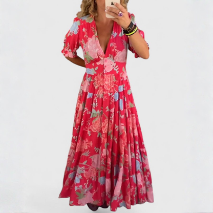 Miriam | Floral Dress with V-Neck