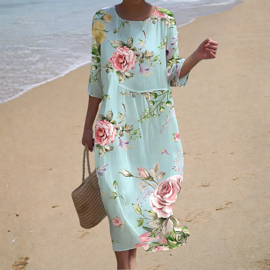 Molly – Rose Print Summer Dress