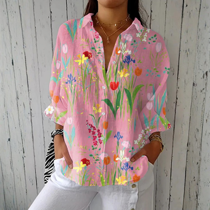 Clara Spring Garden Blouse detail