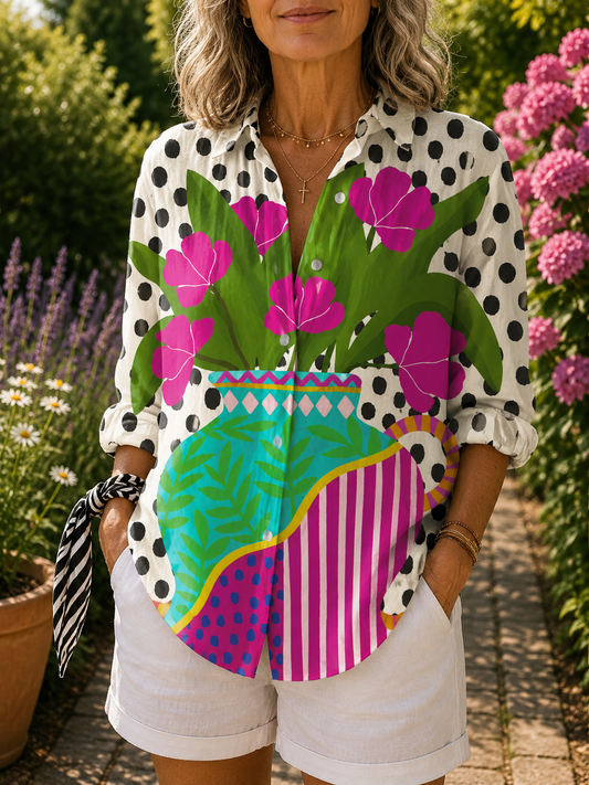 Emma | Flower Vase Blouse
