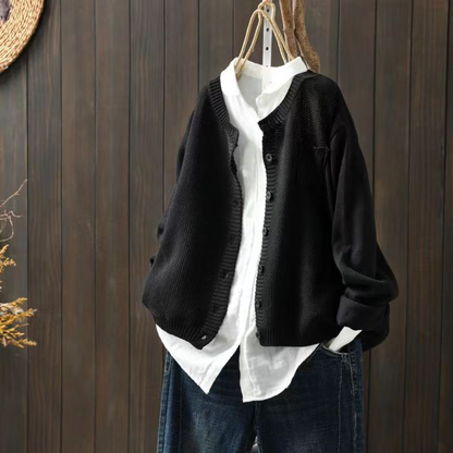 SELIORA | TEXTURED KNIT CARDIGAN