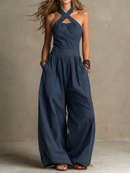 Isabella | Flowing Halterneck Jumpsuit